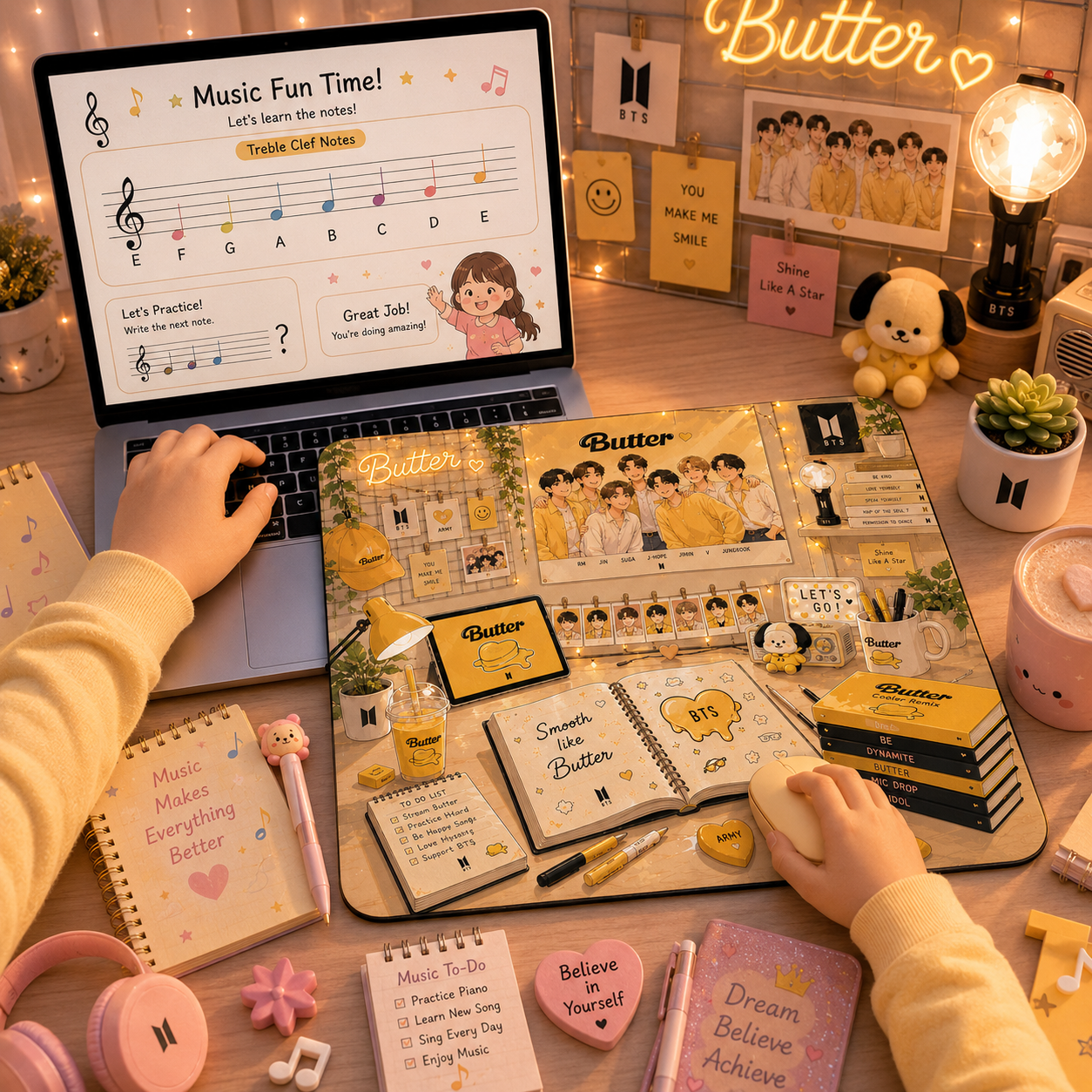 BTS Inspired Corner- Butter