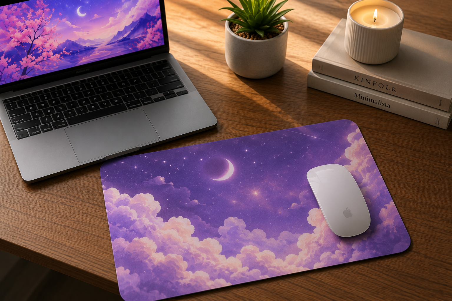 Aesthetics Design Glowing Moon