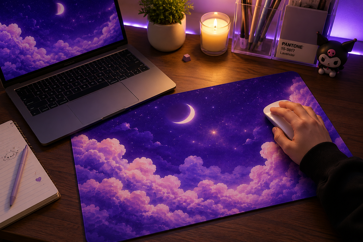 Aesthetics Design Glowing Moon